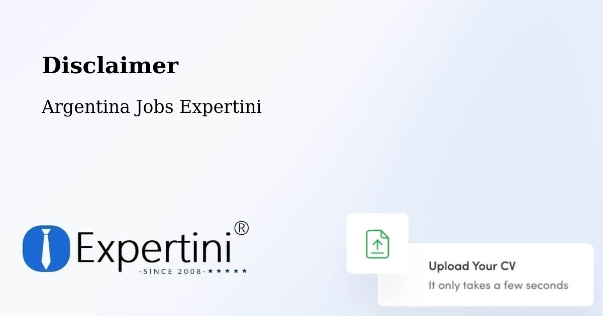 Disclaimer – Departamento De Monte Caseros - Argentina Jobs Expertini